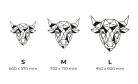"Iron Bull" fém fali dekoráció