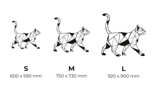 "Mystic Cat" fém fali dekoráció