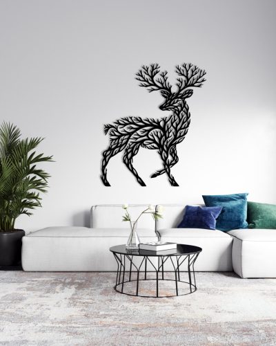 "Tree of Life Deer" fém fali dekoráció