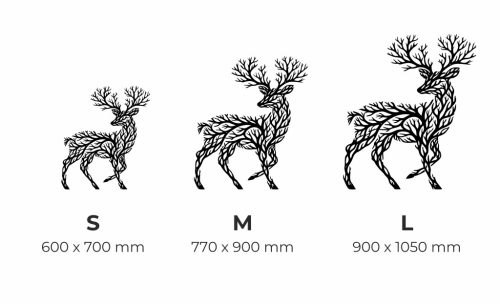 "Tree of Life Deer" fém fali dekoráció