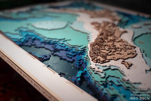 ÚJ-ZÉLAND 3D topografikus térképe